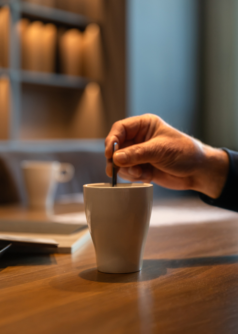 Ambachtig koffie contact